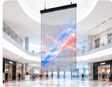 LED Film Suspended / Hanging transparent display