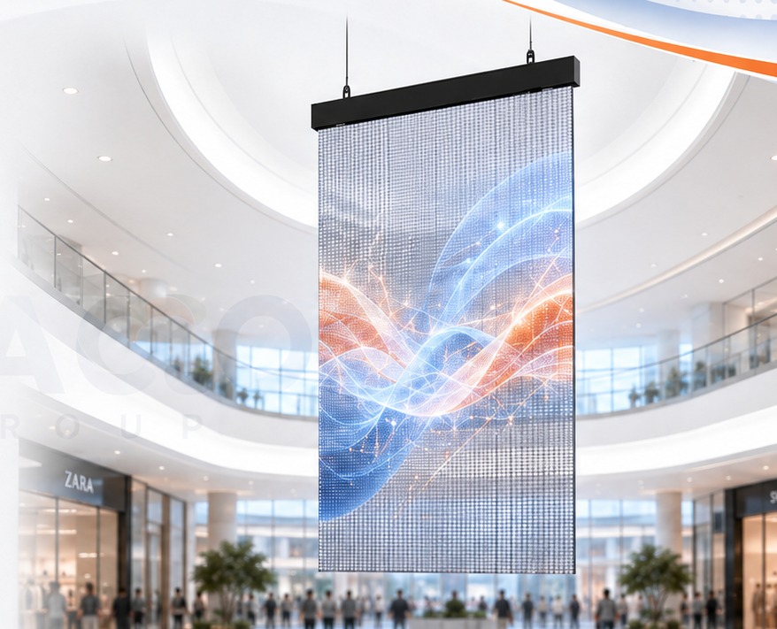 LED Film Suspended / Hanging clear product visual
