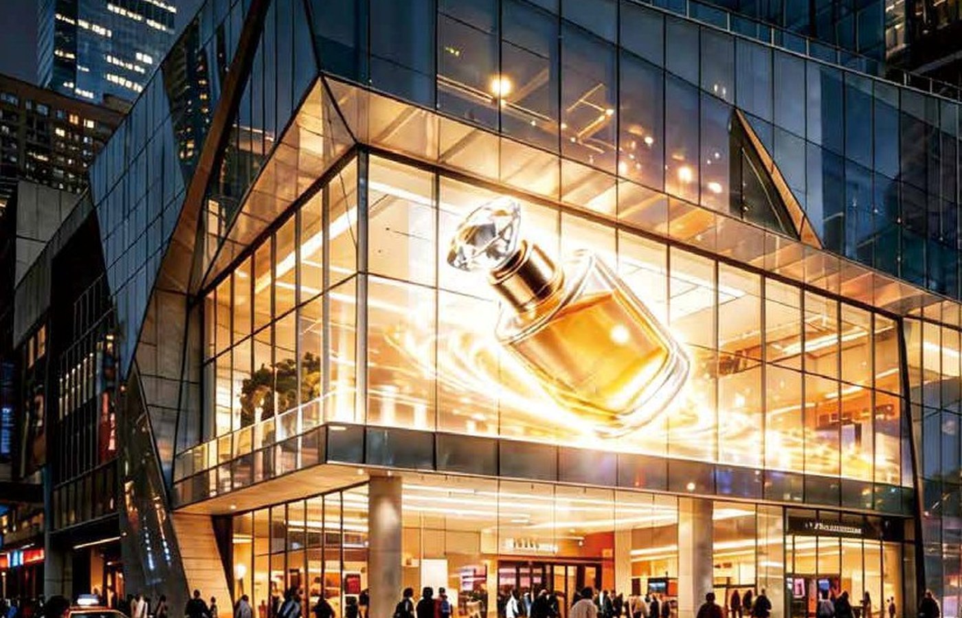 LED Film Self-Adhesive storefront glass display