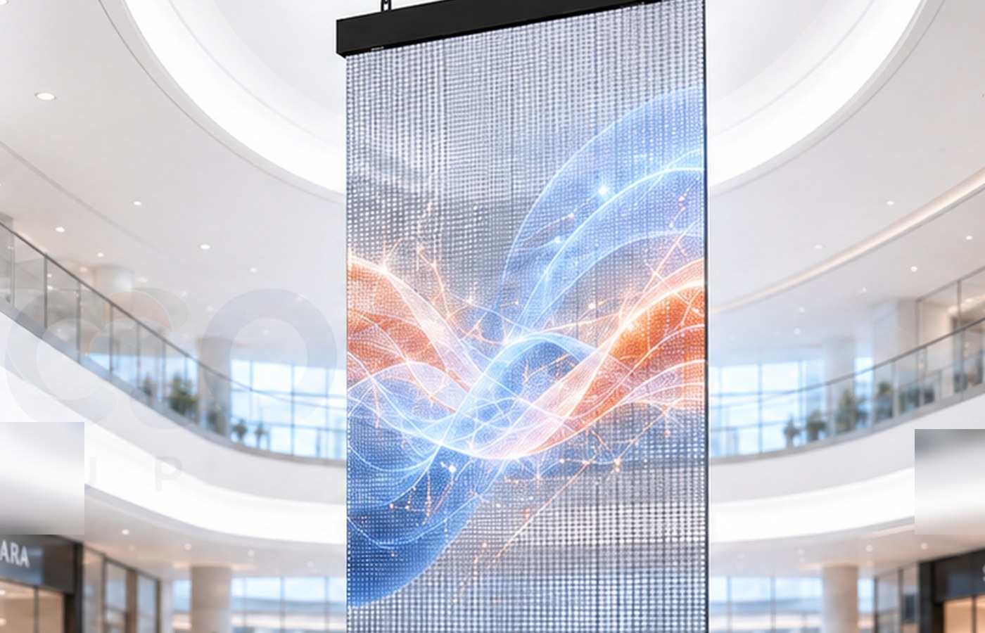 LED Film Suspended / Hanging display